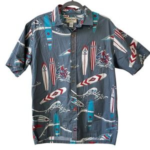 Cooke Street Honolulu Mens Surfboard Short Sleeve Button Up Shirt M Keoini Aloha
